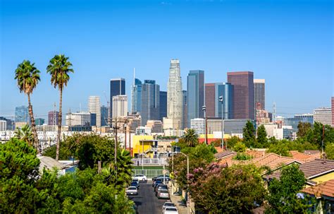 View travel resources for los angeles. Los Angeles California Usa Downtown Cityscape At Sunny Day ...