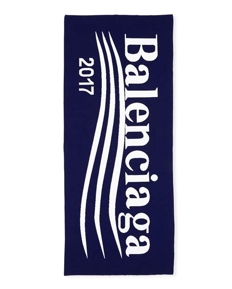 Free vector logos fashion & beauty. Lyst - Balenciaga 2017 Campaign Logo Scarf in Blue for Men