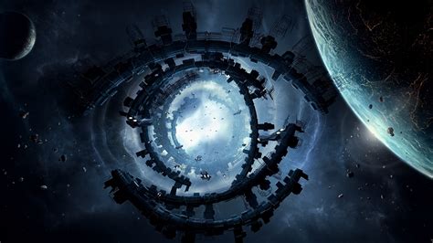 Sci Fi Space Station Hd Wallpaper By Maxime Des Touches