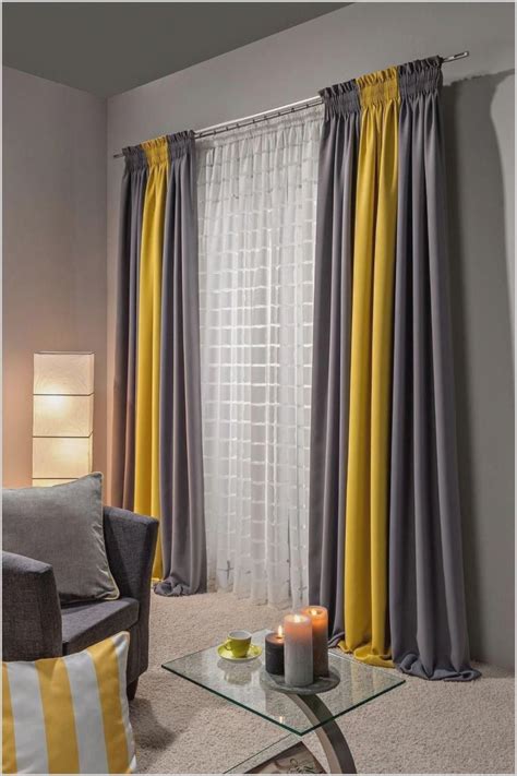 It was harder to take pictures of because of the steps that lead downstairs from this room but i think you will get the. Yellow and Grey Bedroom Curtains in 2020 | Curtain designs ...