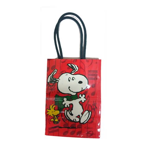 Hallmark Peanuts Snoopy And Woodstock Small 5 T Bag