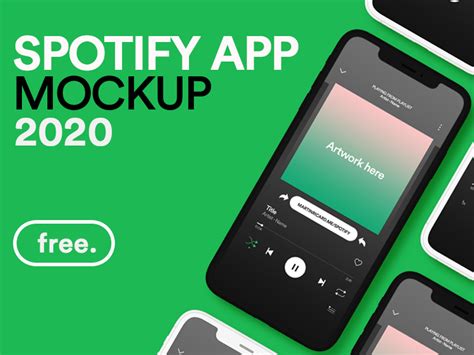 Spotify is a digital music service that gives you access to millions of songs. Spotify App UI Mockup - Free PSD - Freebie Supply