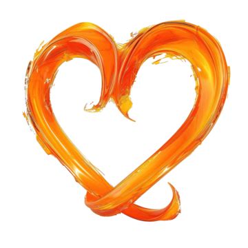 Orange Heart Shape Infinity Orange Orange Heart Icon Png Transparent