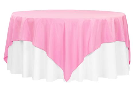 Polyester Square 90x90 Overlaytablecloth Pink Wedding