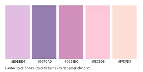 Create a palette find photos with this color. Pastel Color Tones Color Scheme » Pastel » SchemeColor.com