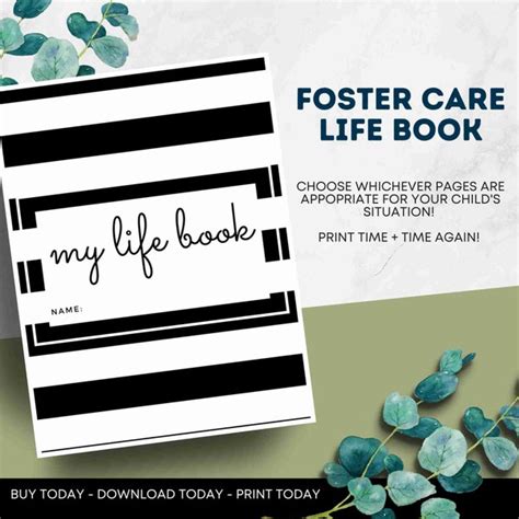 Foster Lifebook Template Etsy
