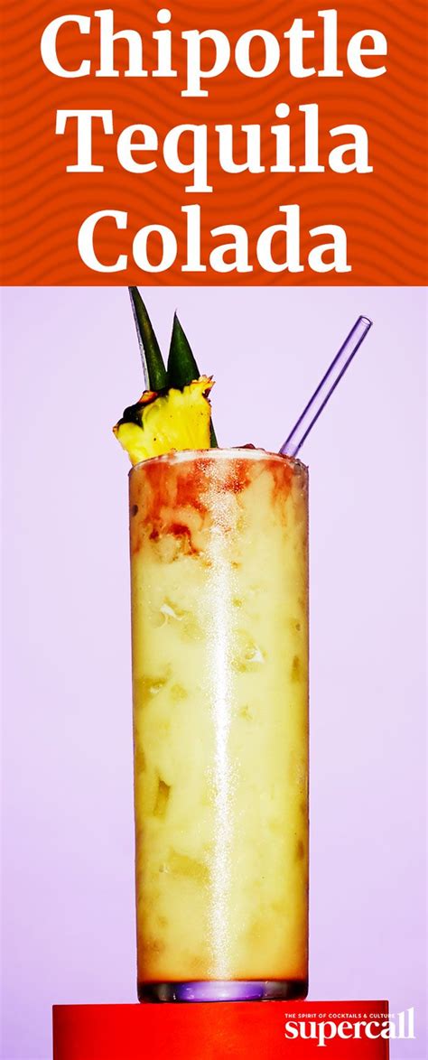 1 scoop crushed ice, 3/4 oz lemon or lime juice, 3/4 oz tequila, 1 triangular chunk of fresh pineapple coated with sugar crystals, chilled dry and fruity. Chipotle Tequila Colada | Recipe | Fruity alcohol drinks ...
