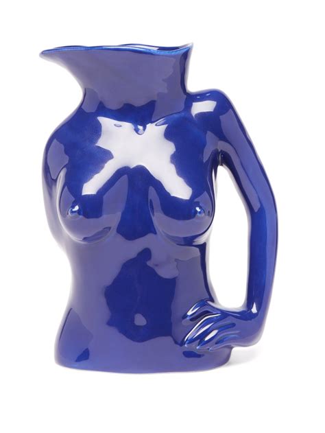 Blue Jugs Jug Ceramic Vase Anissa Kermiche Matchesfashion Uk