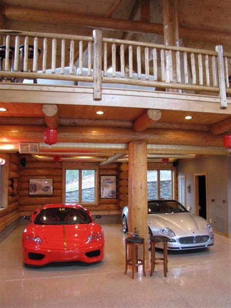 Log Cabins Dream Garage Luxurious Garage Cool Garages
