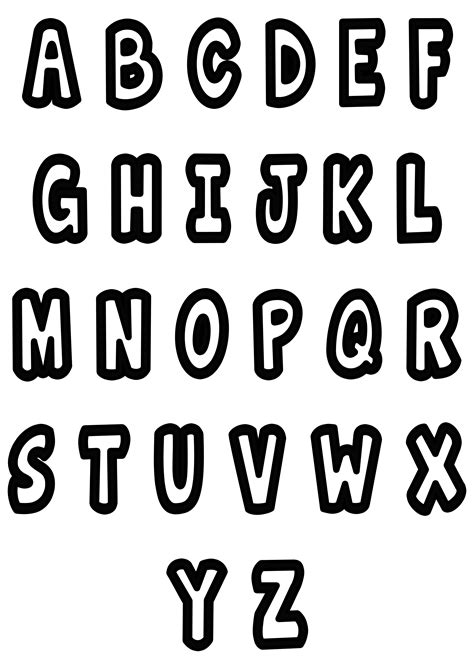Simple Alphabet 2 Alphabet Coloring Pages For Kids To Print And Color 20d