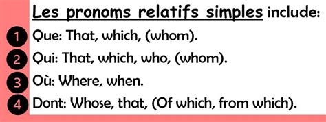 French Relative Pronouns Exercises Les Pronoms Relatifs Simples