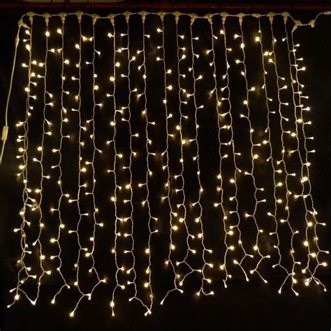 200300led Mains Powered Warm White 2x23x3m Curtain Fairy Lights