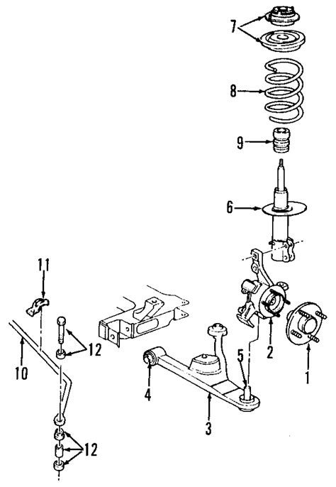 Diagram of oem suspension, rear. Dodge Neon Knuckle. (front). 4 stud. Neon; 4 stud; right ...