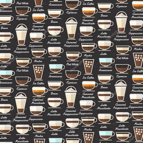 Different Coffee Types Stock Vector Image By ©emojoez 95145664