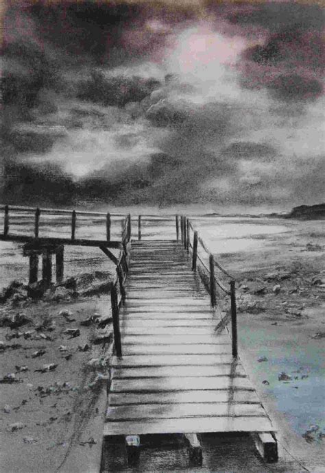 Mis Dibujos Y El Mar Maralma Mis Pinturas Landscape Pencil Drawings