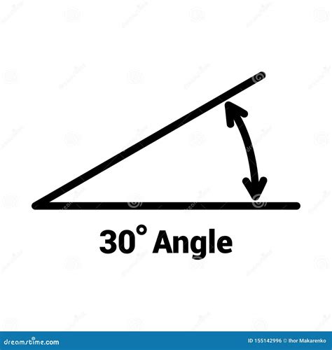 Degree Angle Icon Set Radian Scale Vector Illustration