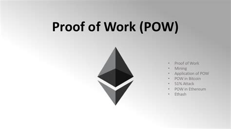 Verifiers can subsequently confirm this expenditure with minimal effort on their part. Proof of Work (POW)