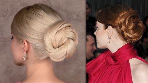 Emma Stone Hair Tutorial For New Years Eve Easy Red Carpet Updo In 3