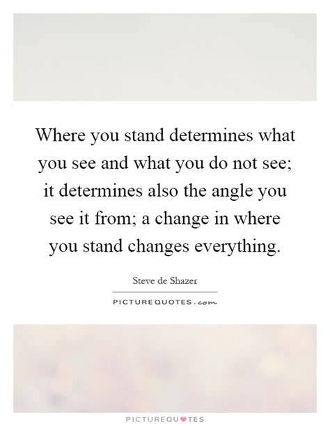 Where You Stand Determines What You See And What You Do Not See