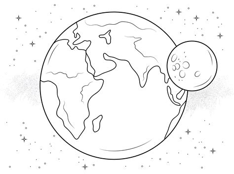 Earth Coloring Page