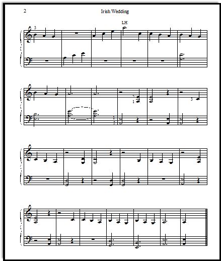 Free piano sheet music in the new age style solosheets.blogspot.com/. Free Printable Sheet Music for Piano Students: Irish Wedding