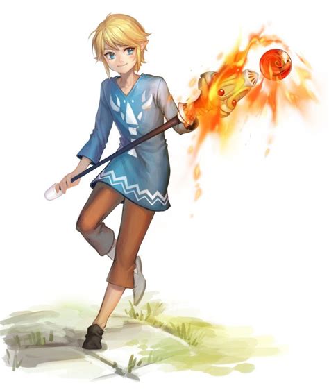 Maybe you would like to learn more about one of these? A rare enough fan art by @magore997 with Link and the fire ...
