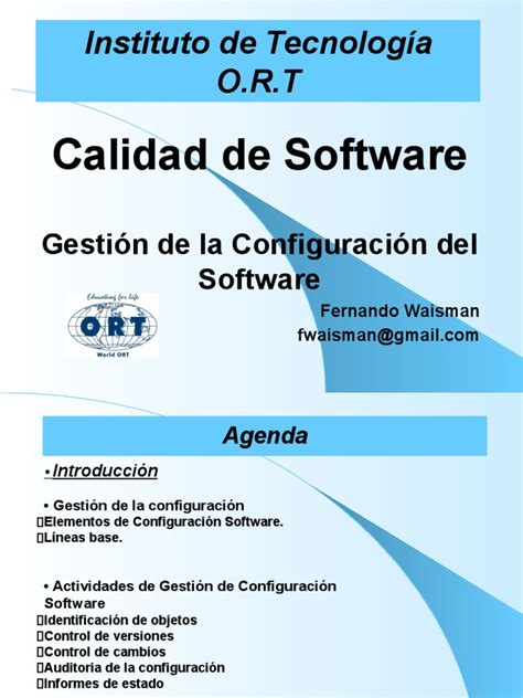 Gestion De Configuracion Pdf Software Control De Versiones