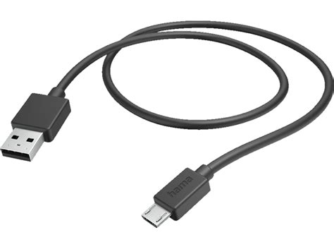 HAMA Micro USB Auf USB A Ladekabel 1 M Schwarz Ladekabel