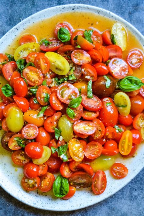 Marinated Tomatoes Kays Clean Eats Side Dish Recipe Tomato