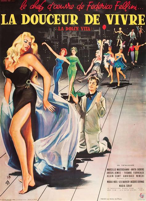 Fellinis La Doce Vita 1960 Starring Marcello Mastroianni And Anita