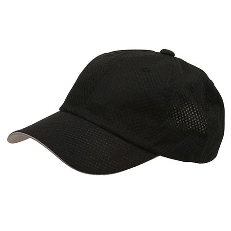 6 Panel Athletic Mesh Cap Black Women Hats Fashion Hat Fashion Mesh Cap