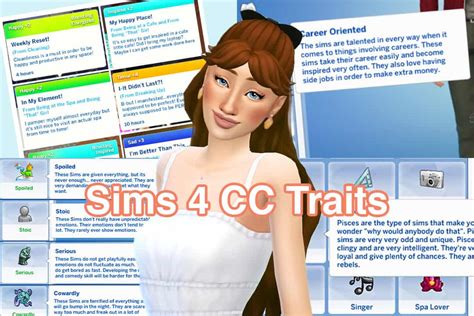 19 sims 4 cc traits for extra diverse realistic sim personalities