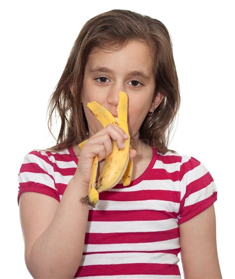 Young Girl Eating A Banana Stock Photo Image Of Hungry 13770564