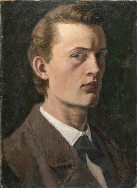 An Oil Painting Of A Man In A Suit And Tie Looking Off To The Side