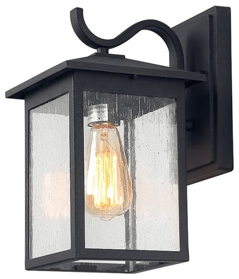Lnc 1 Light Exterior Wall Lanters Black Outdoor Wall Sconces Seeded