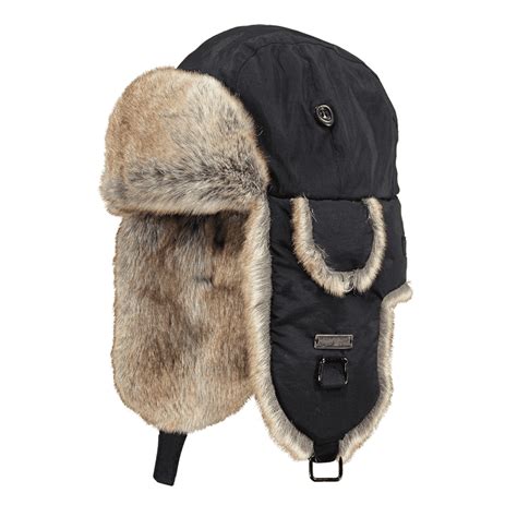 Barts Kamikaze Water Resistant Trapper Hat With Ear Flaps And Faux Fur