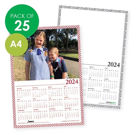 Calendar Blanks A4 Pack Of 25 Christmas Craft Paper Activities