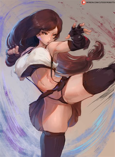 Tifa Vii Remake Sketch By Cutesexyrobutts Hentai Foundry