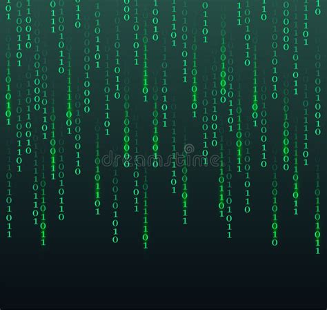 Digital Binary Code Abstract Futuristic Cyberspace With Binary Code