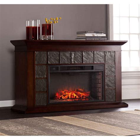 Southern Enterprises Marcos 60 In Freestanding Electric Fireplace In
