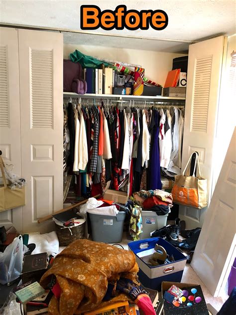 Organizing the closet in the bedroom is arguably one of the toughest tasks for many of us as we grapple with both space and its proper usage. Before picture of a bedroom closet ; @gmsorganizing | Home ...