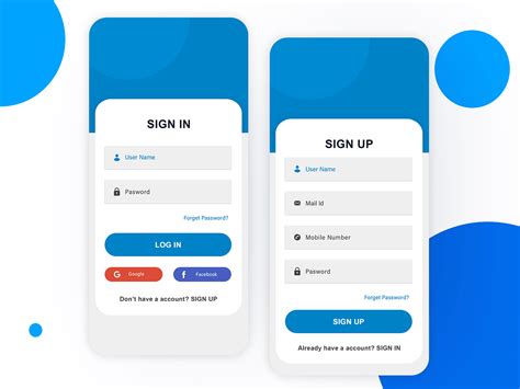 Mobile App Login And Signup Ui Concept On Behance