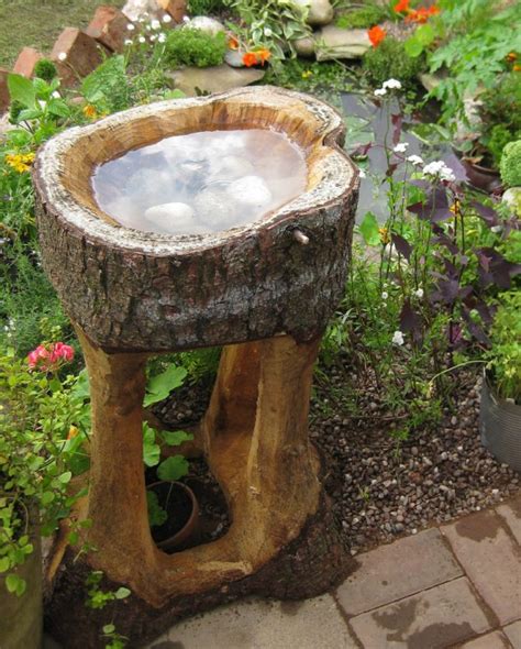 This bird bath is included two pieces, and indeed, i do not experience any difficulty in assembling them. 13 Attractive Things To Do With Reusing the Old Tree Stumps