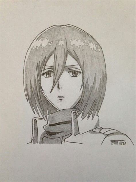Mikasa Ackerman Art Drawings Sketches Simple Anime Drawings