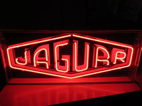 Jaguar An Illuminated Neon Showroom Sign 805cmx33cm Of Modern