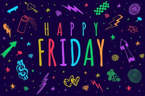 Free Vector Abstract Colourful Happy Friday Background