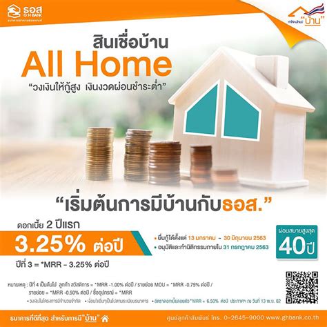 ปี 2564 จัดโปรโมชั่นเด็ด ใครอยากซื้อบ้าน ซ่อมบ้าน รีไฟแนนซ์บ้าน มาดูสินเชื่อบ้าน ธอส. 5 สินเชื่อบ้าน ธอส. ปี 2563 ดอกต่ำ ผ่อนสบาย มีบ้านง่ายกว่า ...