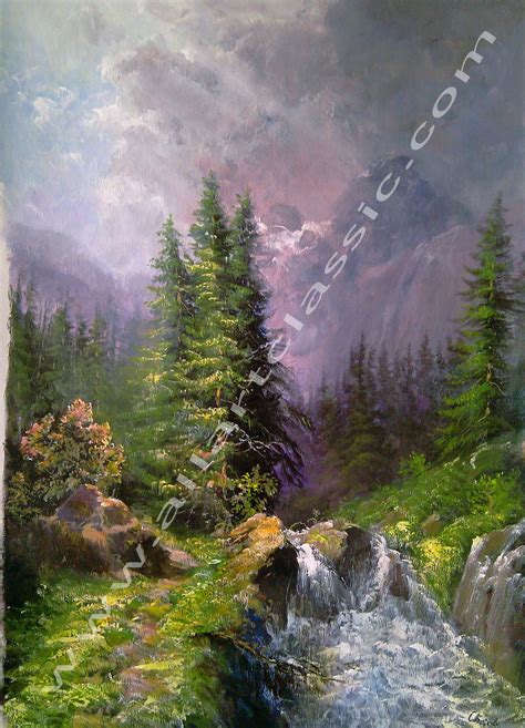 Oil Paintings Gallery Mountain Landscape Acrylic Painting