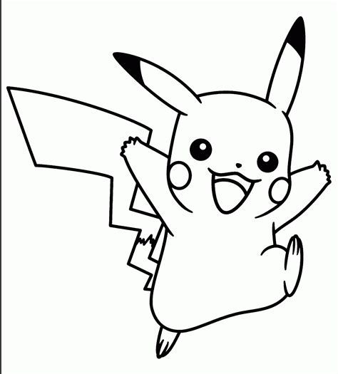 Dibujos De Adorable Pikachu 4 Para Colorear Para Colorear Pintar E