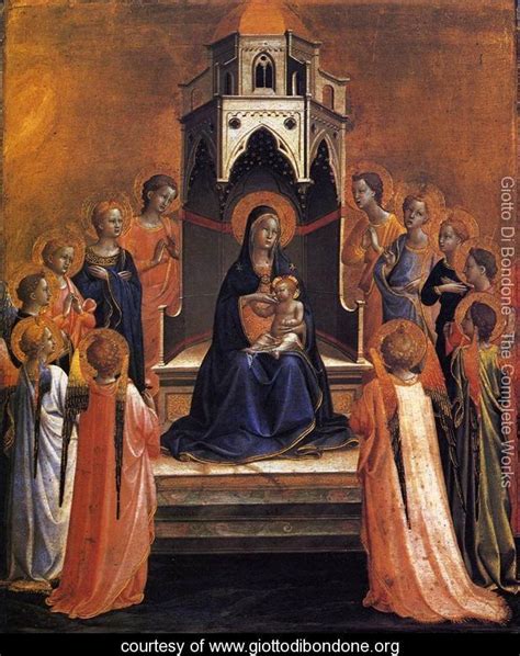 Santa trinita madonna and child enthroned. Virgin and Child Enthroned with Twelve Angels - Giotto Di ...
